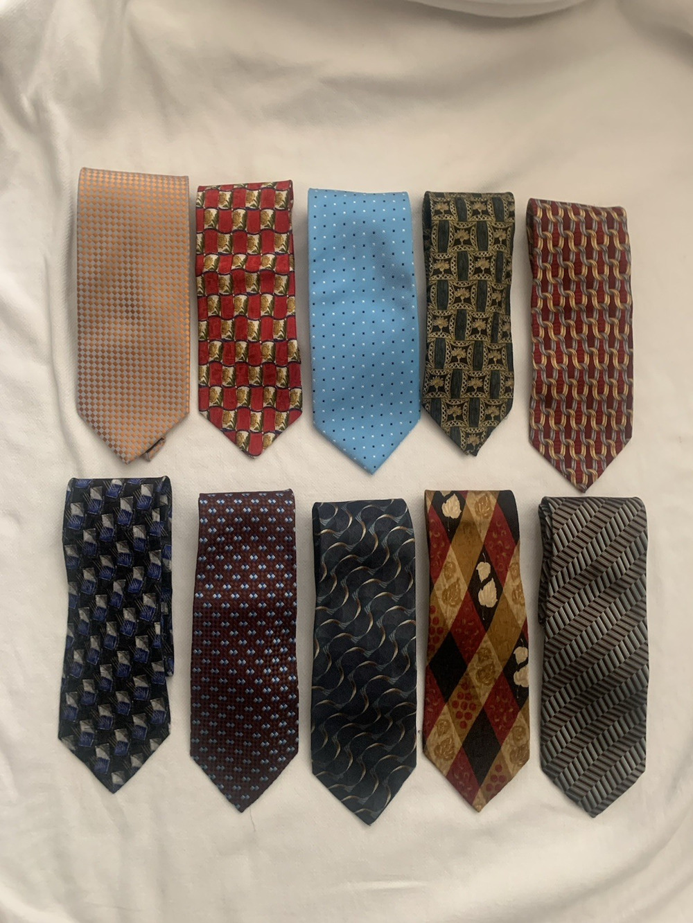 LOT OF (10) ERMENEGILDO ZEGNA TIES - EXCELLENT CONDITION